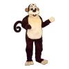 Cartoon Brown Monkey Mascot Costume Adult Size for Men & Women with Built-in Fan Inside the Head view 1