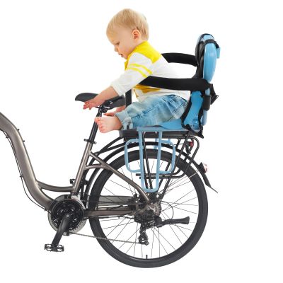 DDBESSIC Rear Kids Bike Seat, Child Carrier Bike Chair for Adult Bike, Back Mount Kid's Bicycle Seat for Children, Toddlers, and Kids Bike Attachment to Adult Bike