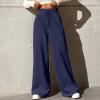Flare Sweatpants Women Baggy Wide Leg Casual Comfy High Waisted Y2k Lightweight Joggers With Pockets Loose Fit Drawstring Winter 2024 Straight Leg Lounge Pants view 2