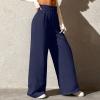 Flare Sweatpants Women Baggy Wide Leg Casual Comfy High Waisted Y2k Lightweight Joggers With Pockets Loose Fit Drawstring Winter 2024 Straight Leg Lounge Pants view 3