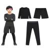 WenGTQ Youth Compression Shirts, Long Sleeve, Moisture Wicking Baselayer, Pack (3-piece set, Small) view 1