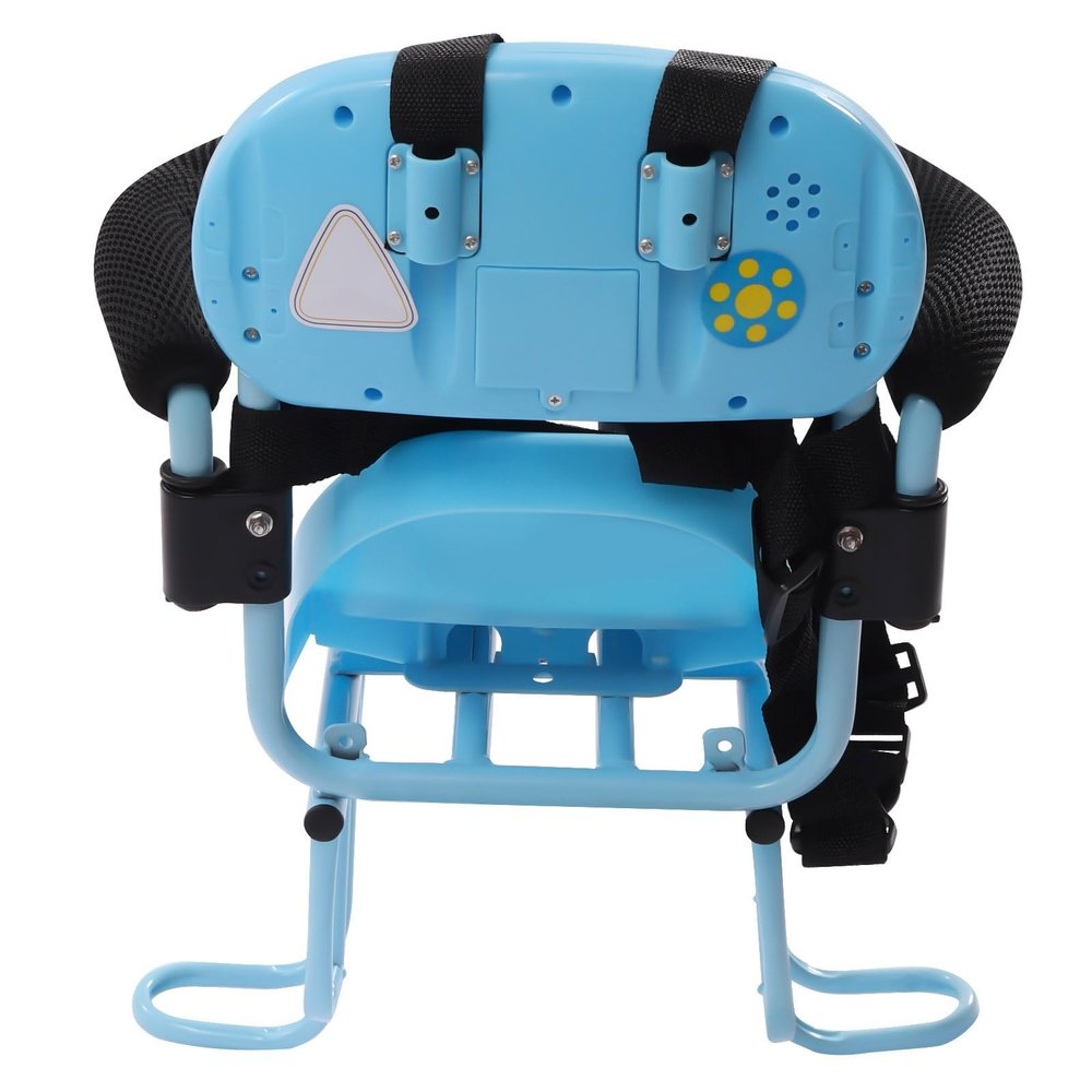 Genseino Toddler Bike Seat, Rear Bike Seat Attachment for Adult Bike with Seat Cushion, Bike Seat with Fixed Bar Wrap-Around Guardrail for 8 Months to 6 Years Old