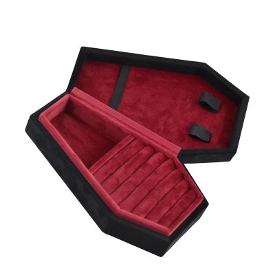Aosekaa Coffin Shaped Jewelry Box Organizer Multifunction Gothic Style Jewelry Storage Case Holder for Earrings Home Party Engagement