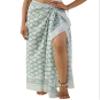 100% Cotton Sarong Coverup for Women Indian Hand Block Print Swimsuit Pareo Wrap Skirt Beach Bikini Cover Up Long (73" x 43") view 1