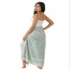 100% Cotton Sarong Coverup for Women Indian Hand Block Print Swimsuit Pareo Wrap Skirt Beach Bikini Cover Up Long (73" x 43") view 3