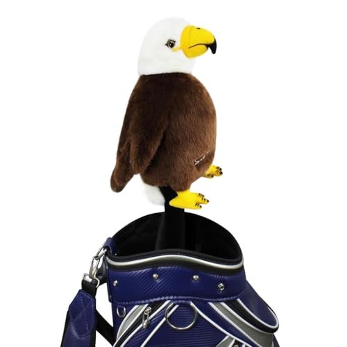 Scott Edward Funny Golf Club Cover Fit Well for Driver Golf Club Cute Animal Zoo Design Soft Functional Golf Headcover Stylish Protection for Men and Women (Eagle-DR)