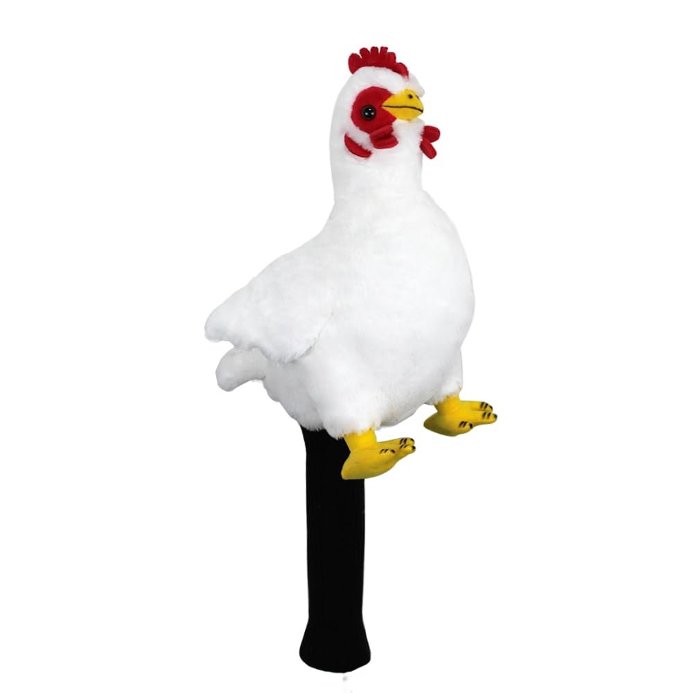 Scott Edward Funny Golf Animal Headcover for Driver Wood Upto 460cc, Pure White Chicken