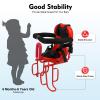 DDBESSIC Kids Bike Seat, Comfortable Rear Child Bike Seat, Back Mount Child Seat for Adult Bike, Removable Toddlers Bicycle Seat with Wider Footrest and Guardrail view 3