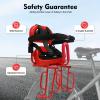 DDBESSIC Kids Bike Seat, Comfortable Rear Child Bike Seat, Back Mount Child Seat for Adult Bike, Removable Toddlers Bicycle Seat with Wider Footrest and Guardrail view 4