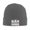 BUECDHYEI Bah Humbug Adult Knitted Hat Beanie Winter Warm Skull Hat - Men Women Deep Heather view 1