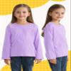 5 Pack Girls Long Sleeve Shirts Youth Cotton T-Shirts Tagless Layering Tees view 2