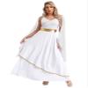 Agoky Womens Ancient Toga Dress Roman Queen Greek Princess Cosplay Role Play Outfits for Halloween White Small view 1
