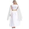 Agoky Womens Ancient Toga Dress Roman Queen Greek Princess Cosplay Role Play Outfits for Halloween White Small view 2
