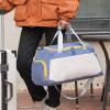 Gym Bag Workout Sports Bag,Sports Travel Bag Carry-on Bag with Shoe Compartment,Waterproof Overnight Bag Workout Bag for Travel Gym Blue view 2