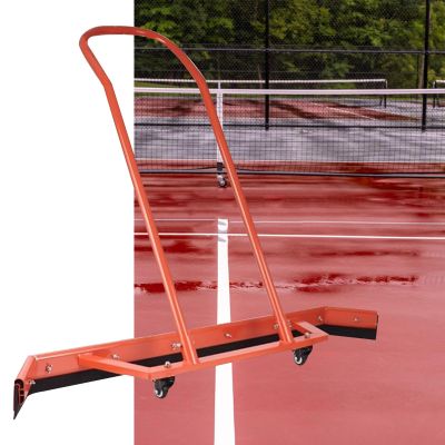 YXXSDP Tennis Court Squeegee Rain Shuttle for Quick Cleaning, Blade Portable Floor Water Remover Squeegee Broom/Sweep Tennis Brush, w/Replacement Rubber Strip(Orange)