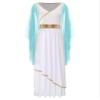 Agoky Womens Ancient Toga Dress Roman Queen Greek Princess Cosplay Role Play Outfits for Halloween Light Blue Large view 3