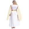 Agoky Womens Ancient Toga Dress Roman Queen Greek Princess Cosplay Role Play Outfits for Halloween Champagne Small view 2