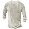 DMOYALA Mens Henley Shirts Wolf Purple Graphic Printed Long Sleeve Pullover Shirts 8Pcs Buttons Up Vintage V Neck Trendy Fall Hippie Streetwear Tees Top view 2