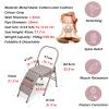 MZZKFC Gray Foldable Yoga Chair with Cotton Linen Cushion & Waist Back Support, Adult Yoga Auxiliary Chair, Yoga Equipment for Home/Gym/Office/Yoga Studio view 2