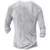 DMOYALA Mens Henley Shirts Cross White Graphic Printed Long Sleeve Pullover Shirts 8Pcs Buttons Up Vintage V Neck Trendy Fall Hippie Streetwear Tees Top XL view 2
