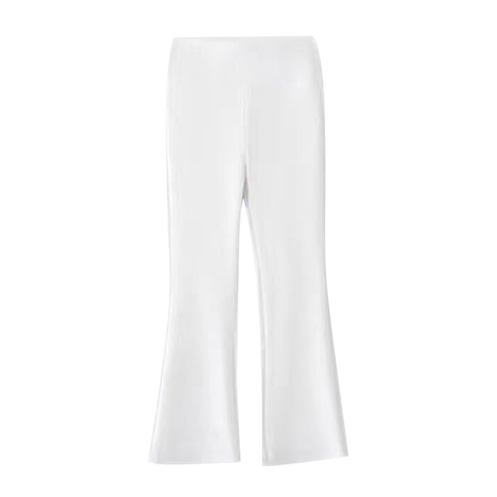 Kids Girls Flare Leggings High Waisted Bell Bottoms Active ootcut Yoga Pants Slim Fit Solid Dance (White, 5-6 Years)