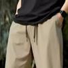 Mens Quick Drying Hiking Pants Ice Silk Running Athletic Jogger Pants Lightweight Breathable Lantern Trousers (Khaki,XXL) view 2