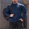 KEFITEVD 1/4 Zip Pullover Mens Long Sleeve Thermal Shirts Fleece Quarter Zip Sweatshirts Lightweight Golf Sweaters Navy S view 2