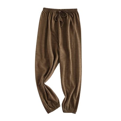 Boys Girls Long loomers Basic Harem Pants Solid Loose Elastic Waist Joggers Sweatpants Loung (Coffee, 2-3 Years)
