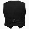 Visaccy Boys Vests for Big Kids - Formal Suits Tuxedo Wedding Party Boy Black Suit Vest Size 18 view 2