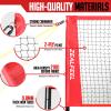 ZEALFEEL 4 Square Volleyball Game Set, 3 Heights Adjustable 4-Way Volleyball Net with Vollyball, Pump, Carry Bag, Hammer, 14 FT 4 Person Net for Backyard Beach Lawn, Great for Family Fun view 4