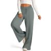 Deals of The Day Deals Lightning Today Prime,Womens Linen Pants High Waisted Wide Leg Baggy Boho Sweatpants Comfy Cotton Lounge Beach Trousers with Pockets,Grey,Medium view 2