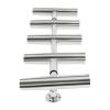 CRYBY 5-Tube Fishing Rod Holder, Stainless Steel Fishing Rod Rack Deck Mount Boat Organizer Tube Rod Holder, Vertical Fishing Pole Holder Boat Fishing Rod Holder Fishing Console Boat T Top Rod Bracket view 4