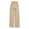 Sales Clearance Today Deals Prime,Womens Linen Pants High Waisted Wide Leg Baggy Boho Sweatpants Comfy Cotton Lounge Beach Trousers with Pockets,Khaki,Xx-Large view 4