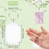 SOFPLATE 50Pcs Acrylic Photo Frame Keychain Bulk Picture Keychain Blanks 2.2x1.6Inch Clear Rectangle Acrylic Photo Frame Snap-in Blank Keychain with Split Key Rings for Crafting DIY Keychains Making view 2