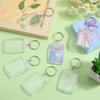 SOFPLATE 50Pcs Acrylic Photo Frame Keychain Bulk Picture Keychain Blanks 2.2x1.6Inch Clear Rectangle Acrylic Photo Frame Snap-in Blank Keychain with Split Key Rings for Crafting DIY Keychains Making view 4