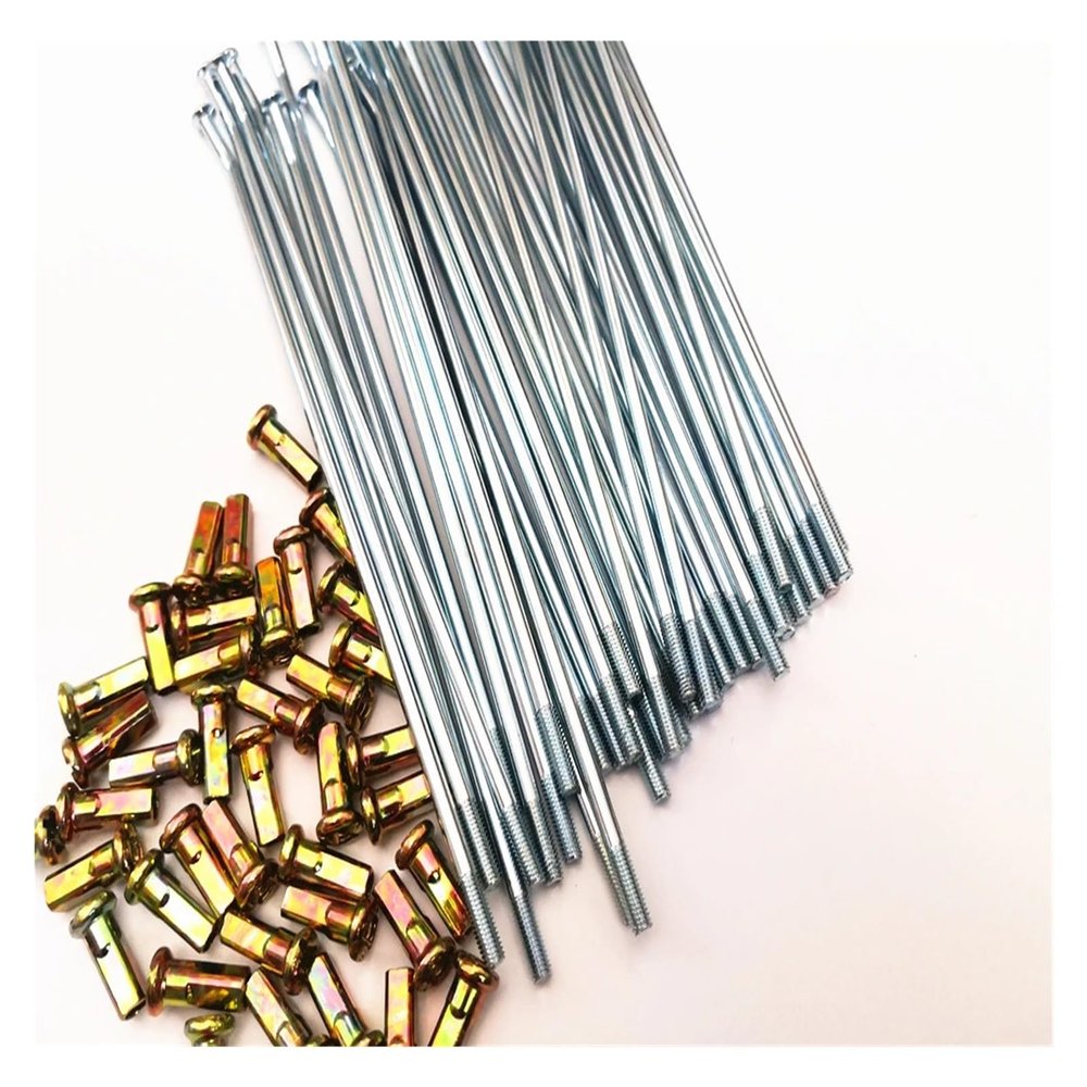 QIAOJUNMING 36pcs/lot high Racing Off-Road Motorcycle Front and Rear 16/17/18/19/21 inch Rim Motorcycle Spokes(3.2mmX198mm)