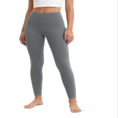 Emlovm Feece Lined Leggings for Women, Snow Pants Waterproof Insulated Winter Leggings Warm with Pockets Thermal Ski Pants Gray L