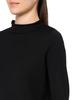 Adrianna Papell Women's Mock Neck Step Hem Sweater, Black, L view 3