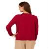 Adrianna Papell Diffusion Women's Mock Neck Step Hem Sweater, Cranberry, S view 2