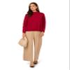 Adrianna Papell Diffusion Women's Mock Neck Step Hem Sweater, Cranberry, S view 4