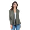 Azules Long Sleeve Open Front Cardigan for Women  Lightweight Rayon Sweater, Soft Flowy Layer for Casual or Dressy Outfits Small Olive view 2