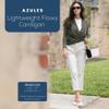 Azules Long Sleeve Open Front Cardigan for Women  Lightweight Rayon Sweater, Soft Flowy Layer for Casual or Dressy Outfits Small Olive view 3
