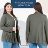 Azules Long Sleeve Open Front Cardigan for Women  Lightweight Rayon Sweater, Soft Flowy Layer for Casual or Dressy Outfits Small Olive view 4
