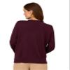Adrianna Papell Diffusion Women's Mock Neck Step Hem Sweater, Plum, S view 2