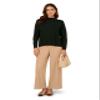 Adrianna Papell Diffusion Women's Mock Neck Step Hem Sweater, Hunter, L view 4
