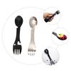Anneome 2sets Practical Camping Cutlery Spork for Outdoor Multifunctional Outdoor Tool Lightweight Compact 2pcs*2 view 2