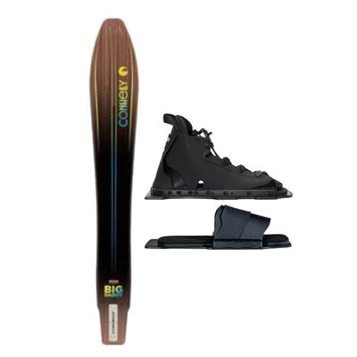 Connelly Big Daddy Waterski, Swerve Lace-Adjustable Front Binding with Rear Toe Plate, (one Size fits Most)