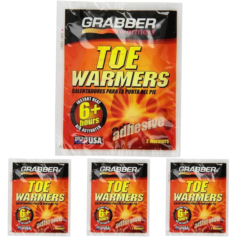 Grabber 8992 Performance TWES Heat Treat Toe Warmers, Pair (Pack of 4)