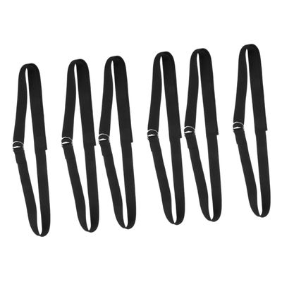 Anneome 6pcs Adjustable Non-elastic Yoga Strap for Stretching and Flexibility Training Versatile Exercise Band for Yoga and Weight Training for Home Fitness and Muscle Activation