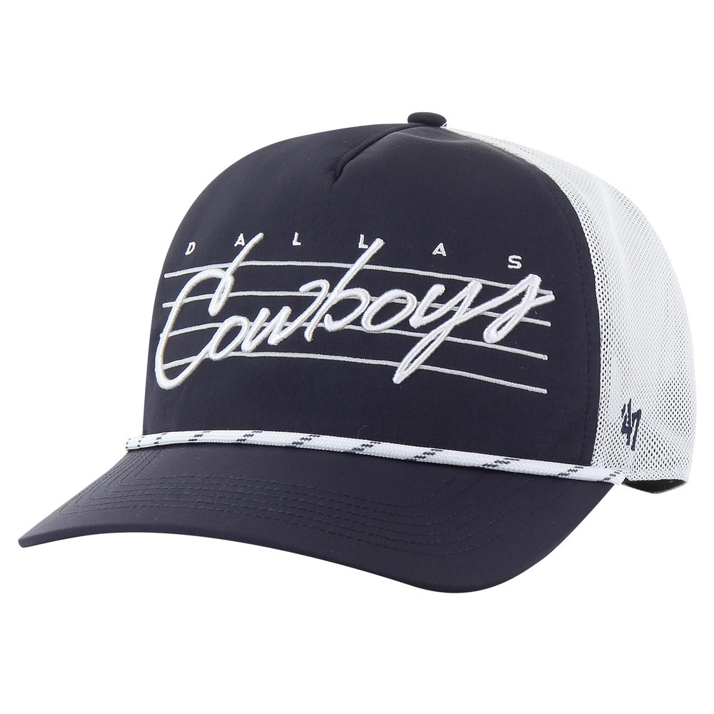 47 Men's Navy/White Dallas Cowboys Downburst Relaxed Hitch Trucker Adjustable Hat